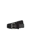 Saint Laurent Interwoven-design Buckle-fastening Belt In Black