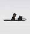 Saint Laurent Ios Buckled Leather Sandals In Black