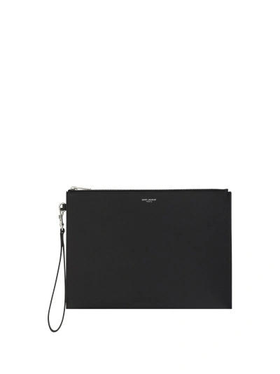 Saint Laurent Ipad Holder In Nero