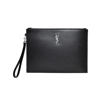 Pre-owned Saint Laurent Ipad Pouch 'black' | Men's Size Onesize