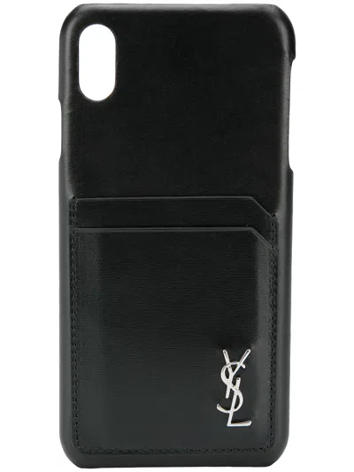 Saint Laurent Iphone Xs Cardholder Case In Black