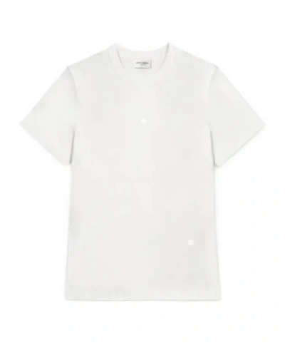 Saint Laurent Item O-neck Short-sleeved T-shirt In White