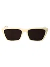 Saint Laurent Womens White Sl 276 Mica Cat Eye Acetate Sunglasses In White