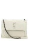 Saint Laurent Ivory Leather Medium Niki Shoulder Bag In White