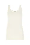 SAINT LAURENT IVORY MODAL BLEND TANK TOP