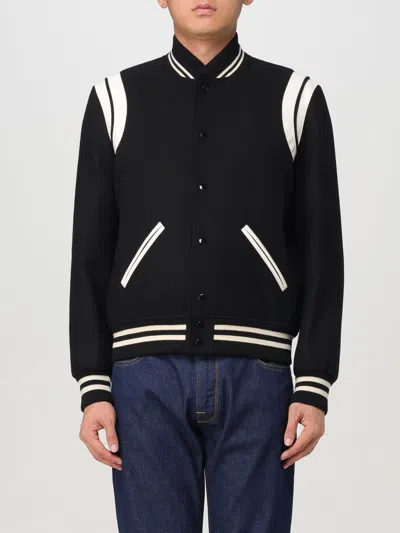 Saint Laurent Teddy Jacket In Wool In Black