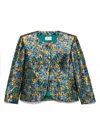 Saint Laurent Long Sleeve Casual Jacket In Blue