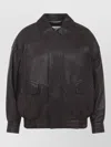 Saint Laurent Jacket Buttoned Cuffs Elasticated Hem Front Pockets In Black