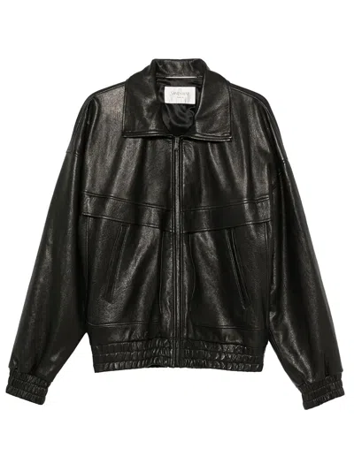 Saint Laurent Jacket In Bubbled Lambskin In Black
