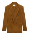 Saint Laurent Jacket In Corduroy In Brown