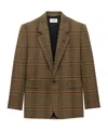 Saint Laurent Jacket In Prince Of Wales Wool In Brown