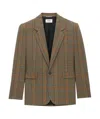 Saint Laurent Jacket In Prince Of Wales Wool In Multi