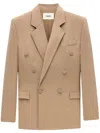 Saint Laurent Oversized Double-breasted Silk Crepe Blazer