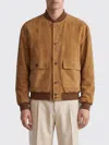 Saint Laurent Brown Solid Bomber Jackets In Brown
