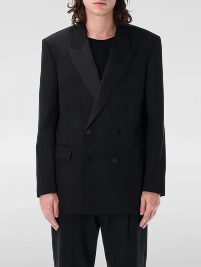 Saint Laurent Wool Gabardine Blazer In Black