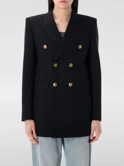 Saint Laurent Coat In Black