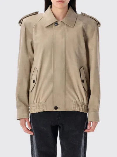 SAINT LAURENT JACKET SAINT LAURENT WOMAN COLOR BROWN,H05028032