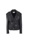 Saint Laurent Leather Jacket In Black