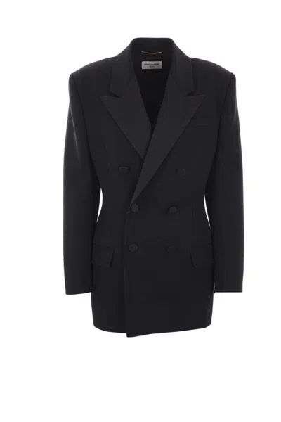 Saint Laurent Jackets In Black