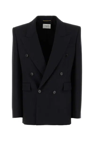 Saint Laurent Jackets And Vests In Black