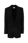 Saint Laurent Giacca In Crepe Nero  Donna In Black