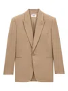Saint Laurent Paris Men Wool Gabardine Single-breasted Jacket