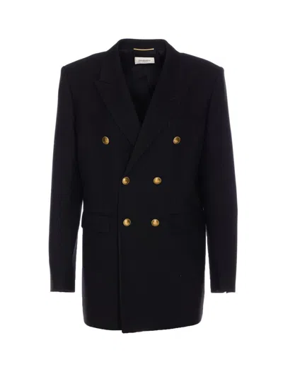 Saint Laurent Jackets In Black