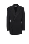 Saint Laurent Double-breasted Tuxedo Jacket In Black