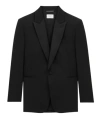 Saint Laurent Black Wool Clothing Jackets In Black