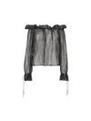 Saint Laurent Blusa In Crepe Stampata  Donna In Blue