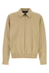 Saint Laurent Tailored Gabardine Jacket Featuring Pockets In Neutral