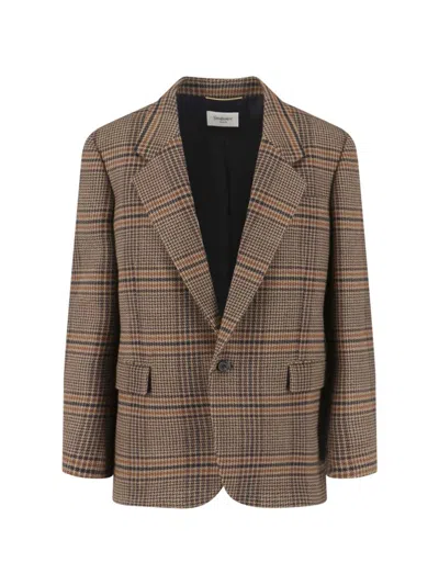 Saint Laurent Jackets In Brown