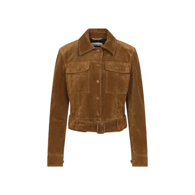 Saint Laurent Jackets Brown