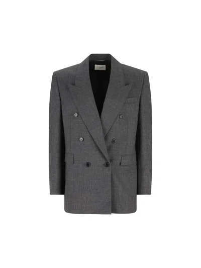 Saint Laurent Jackets In Gray