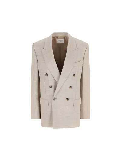 Saint Laurent Jackets In Neutral