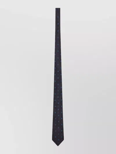 SAINT LAURENT JACQUARD SILK SLIM TIE
