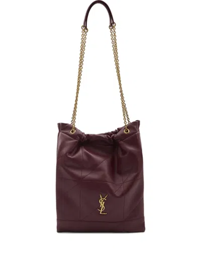 Saint Laurent Jaimne Pochon Quilted Shoulder Bag In Red