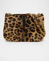 Saint Laurent Jamie 4 Ysl Shoulder Bag In Animal-print Calf Hair