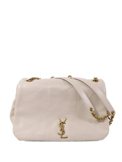 Pre-owned Saint Laurent Jamie 4.0 Quilted Crossbody Bag In Neutral