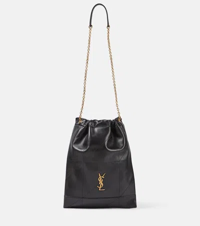 Saint Laurent Jamie 4.3 Leather Bucket Bag In Nero