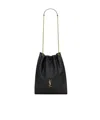 Saint Laurent Women Jamie 4.3 Leather Drawstring Bucket Bag In Black