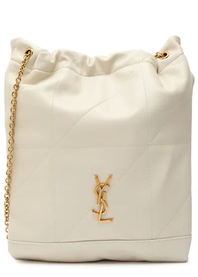 Saint Laurent Jamie 4.3 Leather Shoulder Bag In White