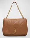 Saint Laurent Jamie 4.3 Maxi Ysl Shoulder Bag In Smooth Leather In Light Fox
