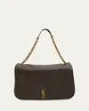 Saint Laurent Jamie 4.3 Maxi Ysl Shoulder Bag In Smooth Leather In Light Musk