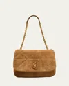 Saint Laurent Jamie 4.3 Medium Quilted Suede Shoulder Bag In Golden Leaf