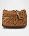 Saint Laurent Jamie 4.3 Medium Quilted Suede Shoulder Bag In Golden Leaf