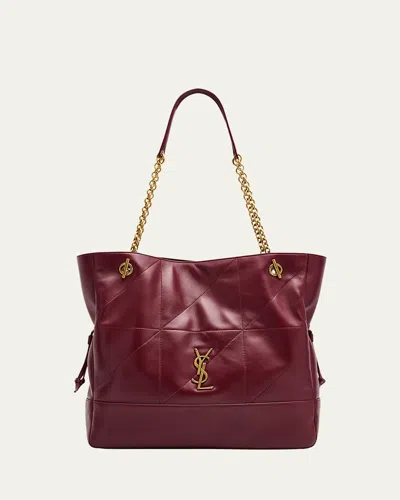Saint Laurent Jamie 4.3 Medium Shopping Tote Bag In Quilted Leather In Burgundy