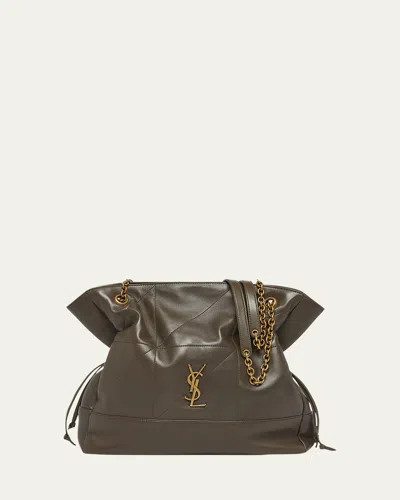 Saint Laurent Jamie 4.3 Medium Shopping Tote Bag In Quilted Leather In Light Musk