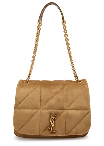 Saint Laurent Jamie 4.3 Medium Suede Shoulder Bag In Tan