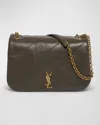 Saint Laurent Jamie 4.3 Mini Patchwork Leather Shoulder Bag In Light Musk